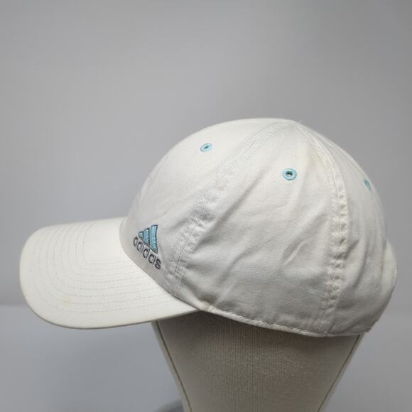 Adidas Strapback Hat Solid White One Size 3 Stripes Embroidered Logo - Picture 3 of 9